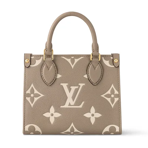 Túi xách Louis Vuitton Túi tote - Túi Tote Nữ Louis Vuitton LV OnTheGo BB M47054 Màu Kem Nâu - Vua Hàng Hiệu
