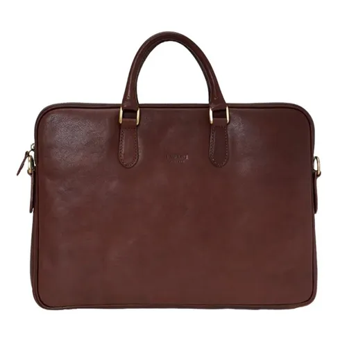 Túi xách Medici Of Florence - Túi Xách Đựng Laptop Medici Of Florence Calfskin 110 Heritage Brown MED110HC5B244 Màu Nâu Đậm - Vua Hàng Hiệu