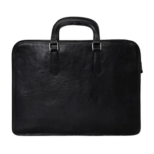 Túi xách Medici Of Florence - Túi Xách Đựng Laptop Medici Of Florence Calfskin 81 MED81B2467AA Màu Đen - Vua Hàng Hiệu