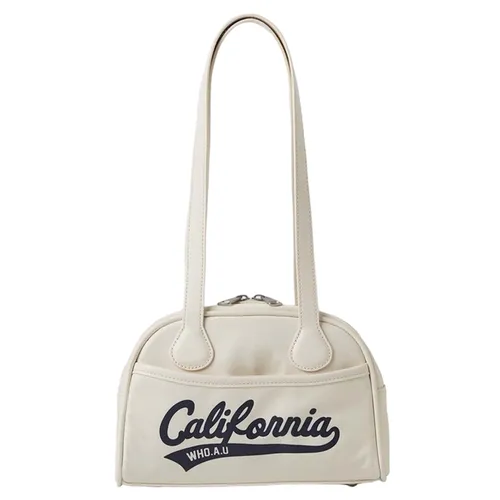 Túi Xách Nữ WHOAU California Nylon Bowling Bag WHBGE2401A Màu Trắng Ngà