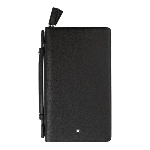 Ví Clutch Montblanc Travel Compa Nion Black XC 2 Zippy Màu Đen