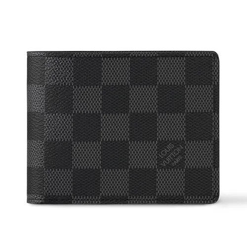 Túi xách Louis Vuitton Nam Ví - Ví Nam Louis Vuitton LV Multiple Damier Wallet N62663 Màu Xám - Vua Hàng Hiệu