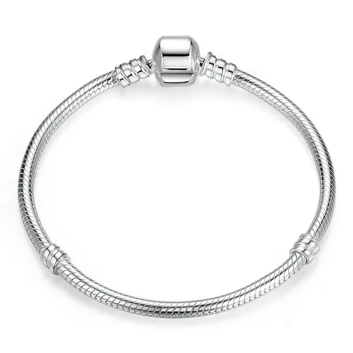 Lili Jewelry - Vòng Đeo Tay Nữ Lili Jewelry Xoắn Tròn Annalise LILI_090287 Màu Bạc Size 17 - Vua Hàng Hiệu