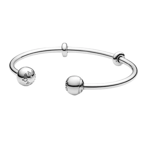 Vòng Đeo Tay Nữ Pandora Moments Open Bangle 596477 Màu Bạc Size 16