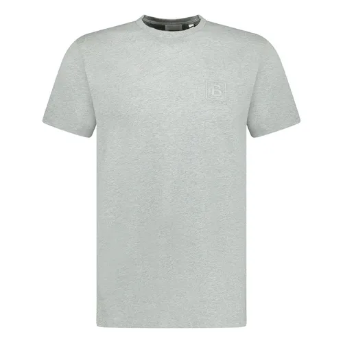 Thời trang Burberry Áo phông - Áo Phông Nam Burberry Grey With B Logo Embroidered 8069536 Tshirt Màu Xám - Vua Hàng Hiệu