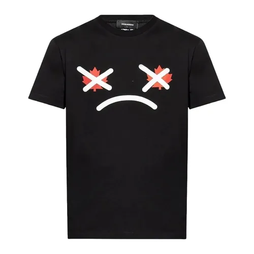 Áo Phông Nam DSquared2 S74GD1154S23009900 Tshirt Màu Đen Size S
