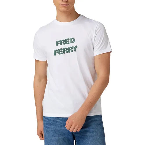 Áo Phông Nam Fred Perry M4635 Graphic Tshirt Màu Trắng Size XS - Thời trang - Vua Hàng Hiệu