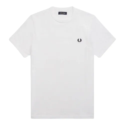 Thời trang Fred Perry - Áo Phông Nam Fred Perry Ringer Tshirt M3519 Màu Trắng Size S - Vua Hàng Hiệu