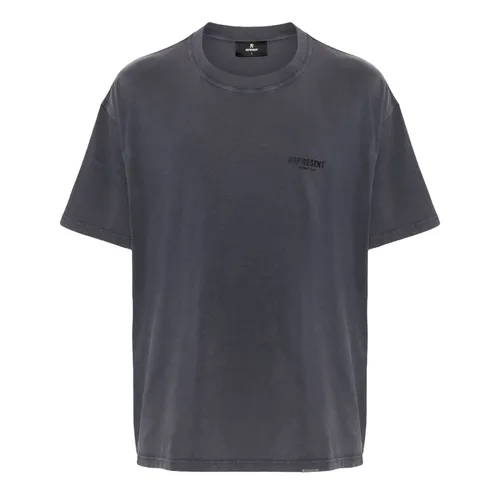 Thời trang Represent Xám Áo phông - Áo Phông Nam Represent Grey With Black Logo Printed OCM409-390 STORM Tshirt Màu Xám Size M - Vua Hàng Hiệu