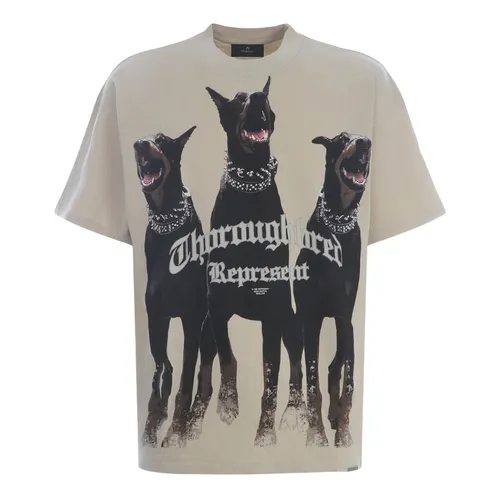 Represent - Áo Phông Nam Represent Thoroughbred In White MLM499-02 WHITE Tshirt Màu Trắng Be - Vua Hàng Hiệu
