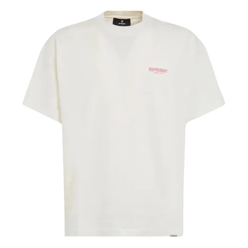 Represent - Áo Phông Nam Represent White With Pink Logo Printed OCM409-417 WH/PK Tshirt Màu Trắng - Vua Hàng Hiệu