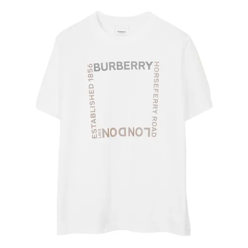 Áo Phông Nữ Burberry White With Logo Printed 80644731 Tshirt Màu Trắng Size XXS - Thời trang - Vua Hàng Hiệu