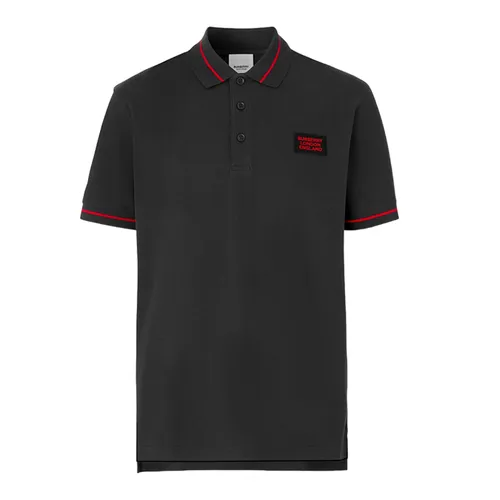 Áo Polo Burberry Logo Appliqué Polo Shirt Màu Ghi Size L - Thời trang - Vua Hàng Hiệu