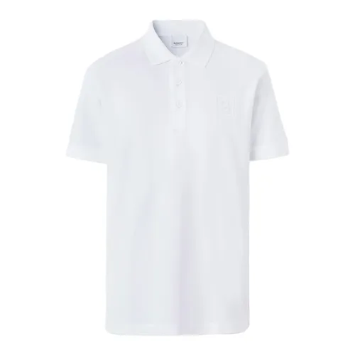 Áo Polo Nam Burberry Letter Graphic Cotton Polo Shirt Màu Trắng Size XS - Thời trang - Vua Hàng Hiệu
