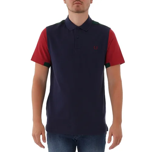 Thời trang Fred Perry - Áo Polo Nam Fred Perry Bold Cuff Insert Polo Shirt M5576-266 Phối Màu Size S - Vua Hàng Hiệu