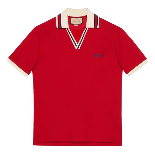 Áo Polo Nam Gucci Cotton Piquet 737667 XJFGK 6429 Màu Đỏ Size XS - Thời trang - Vua Hàng Hiệu