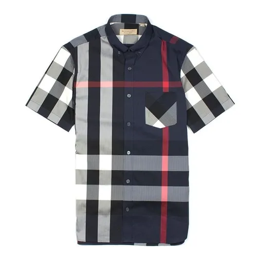 Áo Sơ Mi Nam Burberry Thornaby Printed Short Sleeve Shirt Màu Xanh Navy Size S