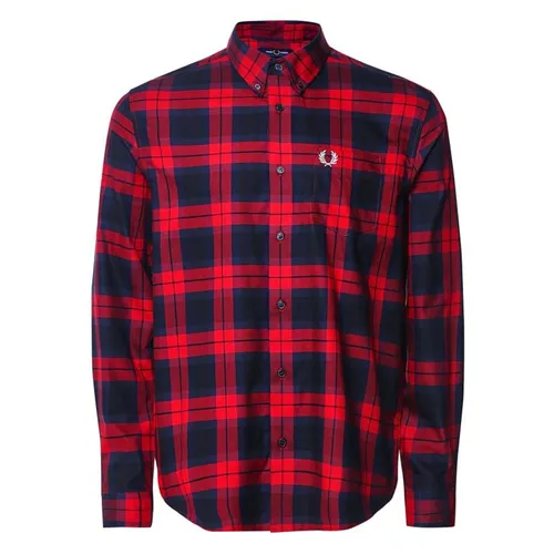 Thời trang Fred Perry - Áo Sơ Mi Nam Fred Perry Bold Tartan Shirt M9537 Kẻ Caro Size S - Vua Hàng Hiệu