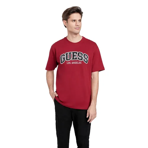 Thời trang - Áo Thun Nam Guess Factory Manga Corta Para Hombre X40I09KC8Z3 - PA05 Màu Đỏ Đô Size XS - Vua Hàng Hiệu
