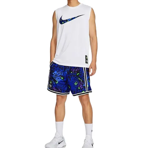 Bộ Thể Thao Nam Nike Dri-Fit Sleeveless Basketball FQ0357-100/FQ0352-480 Màu Trắng Xanh Dương Size M (Form Á)
