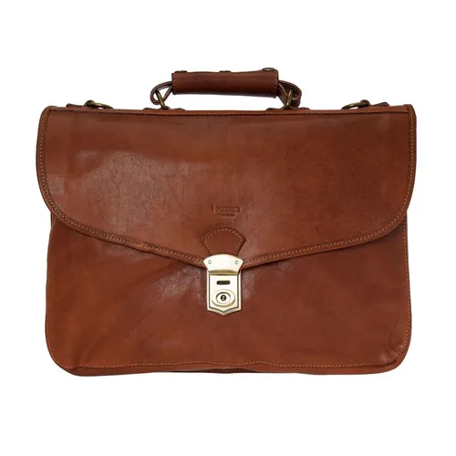 Cặp Xách Tay Nam Medici Of Florence Calfskin 4000 Brown MED400BC44F0D Màu Nâu