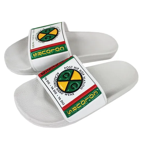 Cross Colours - Dép Cross Colours Label Logo Slides C314LBS-WHT-7M White Màu Trắng Size 43 - Vua Hàng Hiệu