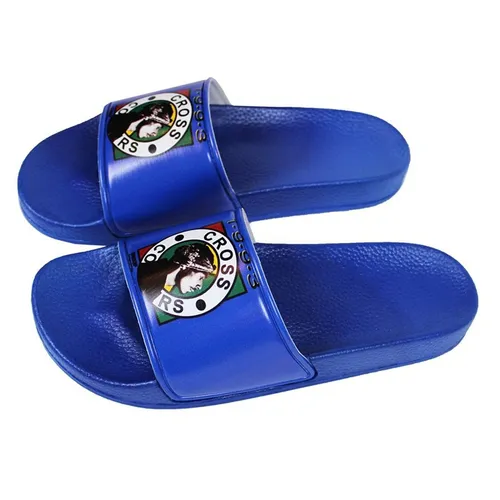 Cross Colours - Dép Cross Colours Snoop Dogg Slides C314SNG-BLU Màu Xanh Blue Size 43 - Vua Hàng Hiệu