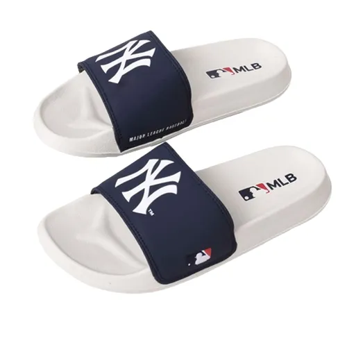 Dép MLB NY Slide Dark Blue SS21SD003 Màu Trắng Xanh Size 250 - Dép - Vua Hàng Hiệu