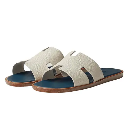 Dép Hermès Nam - Dép Nam Hermès Izmir Sandal Blanc De Paris / Bleu Céleste Màu Xanh Phối Trắng Size 40 - Vua Hàng Hiệu