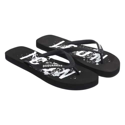 Dép - Dép Xỏ Ngón DSquared2 Icon Splash Flip Flops FFM000117205573 Màu Đen - Vua Hàng Hiệu