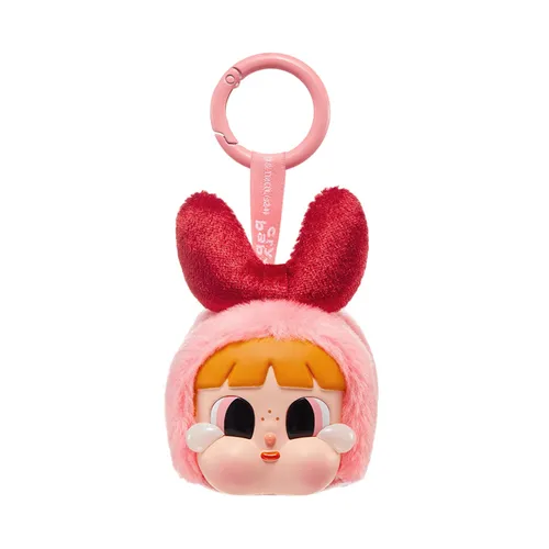 Pop Mart Unisex Móc khóa - Móc Khóa Pop Mart Crybaby x Powerpuff Girls Series Vinyl Face Plush Blind Box Màu Hồng - Vua Hàng Hiệu