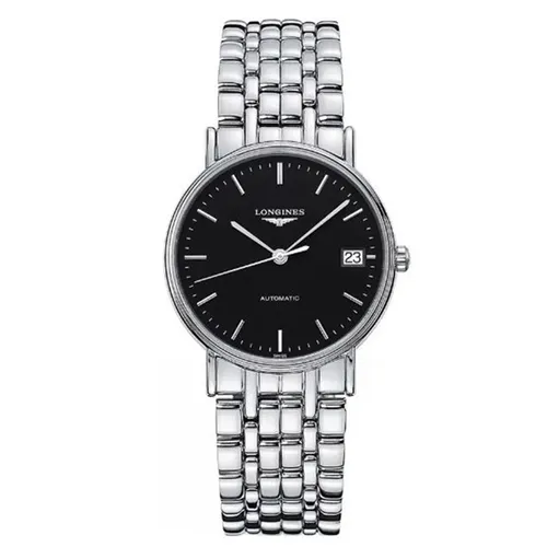Đồng Hồ Nam Longines Presence Automatic L4.821.4.52.6 Màu Bạc Đen - Đồng hồ - Vua Hàng Hiệu