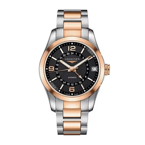 Đồng Hồ Nam Longines Conquest Classic GMT Watch L2.799.5.56.7 Màu Vàng Hồng/Bạc - Đồng hồ - Vua Hàng Hiệu