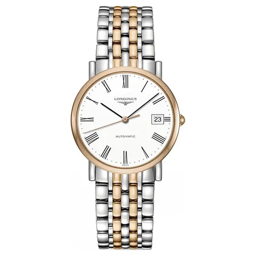 Đồng hồ - Đồng Hồ Nam Longines Elegant Collection L4.809.5.11.7 Màu Bạc Vàng - Vua Hàng Hiệu