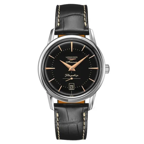 Đồng Hồ Nam Longines Flagship Heritage L4.795.4.58.0 Màu Đen