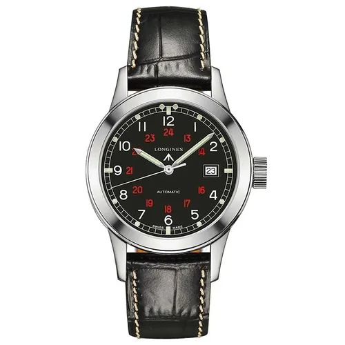 Đồng Hồ Nam Longines Heritage Military Automatic L2.832.4.53.0 Màu Đen Bạc - Đồng hồ - Vua Hàng Hiệu