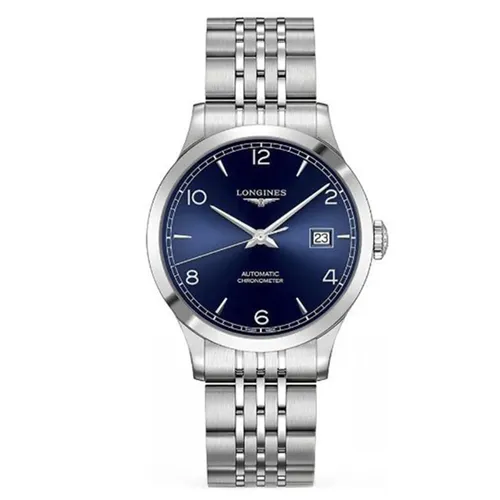 Đồng Hồ Nam Longines Record L2.820.4.96.6 Màu Xanh Bạc