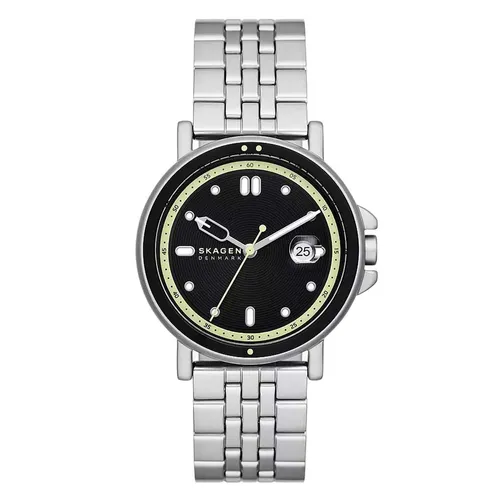 Đồng hồ - Đồng Hồ Nam Skagen Signatur Sport Three-Hand Date Silver Stainless Steel Bracelet Watch SKW6919 Màu Bạc Đen - Vua Hàng Hiệu