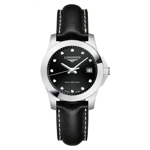 Đồng hồ Longines Máy Quartz (Pin) Đen - Đồng Hồ Nữ Longines Conquest L3.376.4.57.3 Màu Đen Bạc - Vua Hàng Hiệu