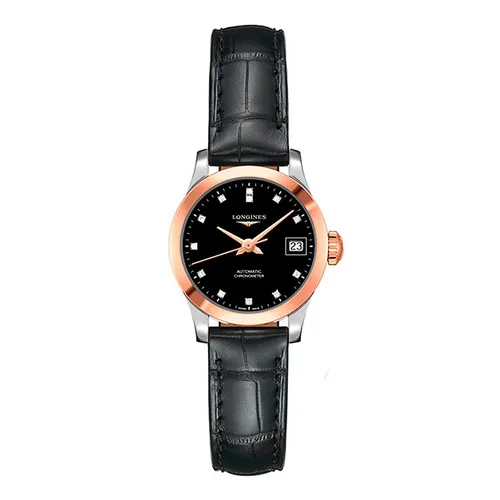 Đồng Hồ Nữ Longines Record Watch L2.320.5.57.2 Màu Đen - Đồng hồ - Vua Hàng Hiệu