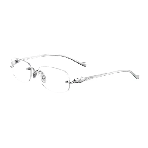 Kính mắt - Kính Mắt Cận Nam Cartier Eyeglasses CT0058O 003 Màu Bạc - Vua Hàng Hiệu