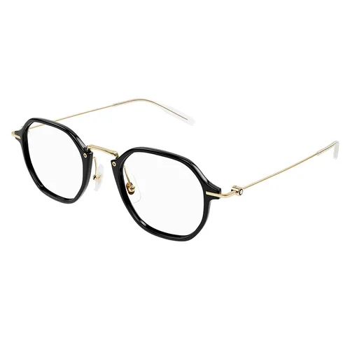 Kính Mắt Cận Nam Montblanc MB0296O 001 Eyeglasses Màu Đen Vàng
