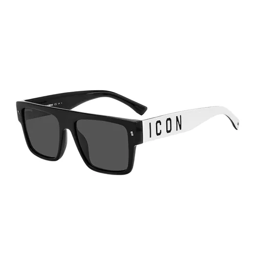 Kính mắt DSquared2 - Kính Mát Dsquared2 Icon Sunglasses 0003/S CCPIR Màu Đen/Trắng - Vua Hàng Hiệu