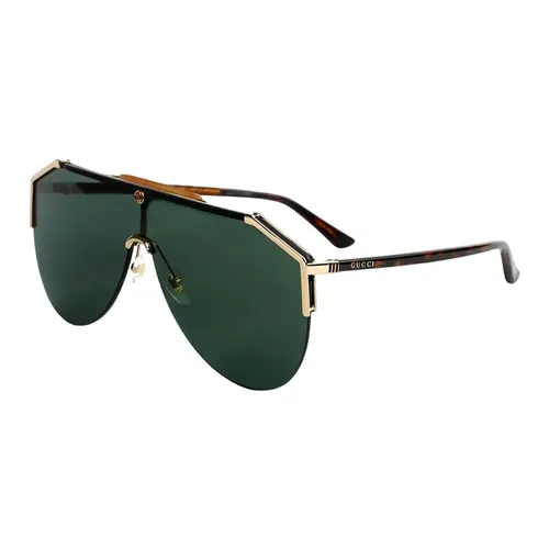 Gucci - Kính Mát Gucci Sunglasses Green Shield Gold GG0584S 002 Màu Xanh Green - Vua Hàng Hiệu