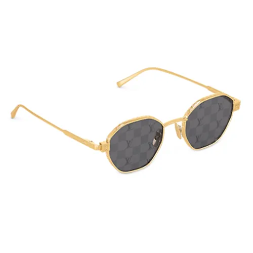 Kính mắt Louis Vuitton - Kính Mát Louis Vuitton LV Pure Round Sunglasses Z2192U Màu Đen Vàng - Vua Hàng Hiệu