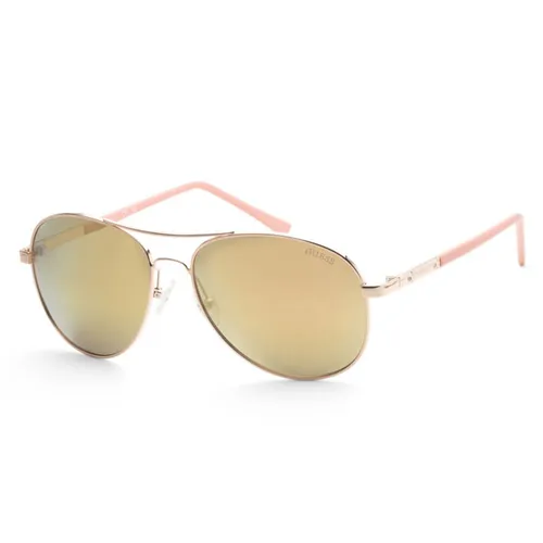 Kính mắt - Kính Mát Nữ Guess 60mm Shiny Rose Gold Sunglasses GF0295-28U Màu Vàng Hồng - Vua Hàng Hiệu