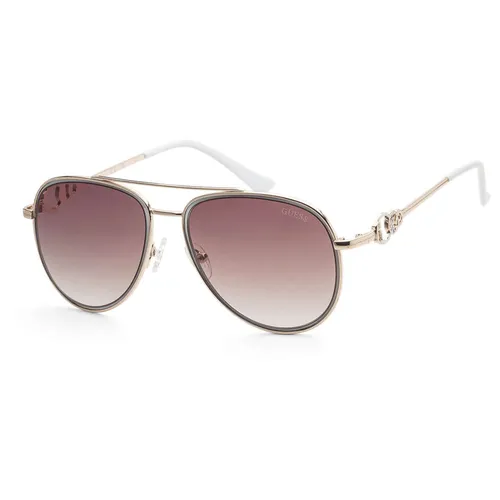 Kính mắt - Kính Mát Nữ Guess GF0344-32F-56 Sunglasses Màu Nâu Vàng - Vua Hàng Hiệu