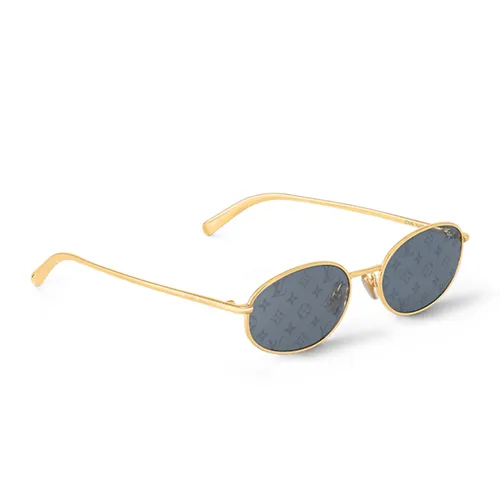 Kính mắt Louis Vuitton - Kính Mát Nữ Louis Vuitton LV Bright Oval Sunglasses Z2101U Màu Vàng Bạc - Vua Hàng Hiệu