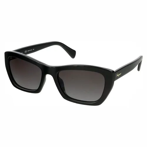 Kính Mát Nữ Salvatore Ferragamo Fashion 55mm Black Sunglasses SF958S-001 Màu Đen
