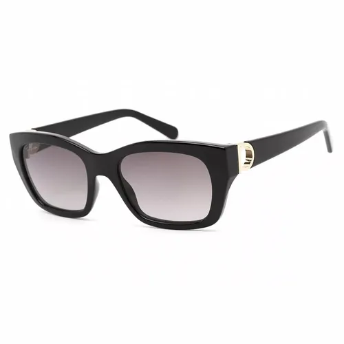 Kính Mát Nữ Salvatore Ferragamo Grey Square Ladies Sunglasses SF1012S 001 53 Màu Đen
